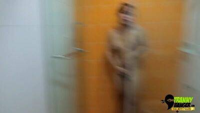 Active Shemale gets wet and FUCKS ME in the shower - hotmovs.com