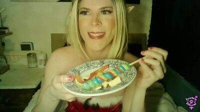 Trans Christmas Elf Prepares Magic Candies For Santa Jessica Bloom - shemalez.com