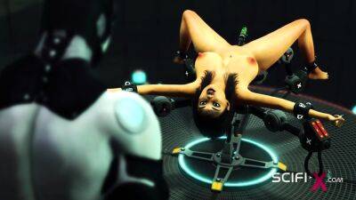 A super sexy brunette gets fucked by humanoid robot shemale - drtuber.com