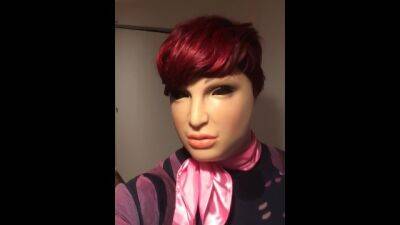Naughty Nadia (trans, crossdressing, feminization, transformation, female mask, garters, high heels) - pornhub.com